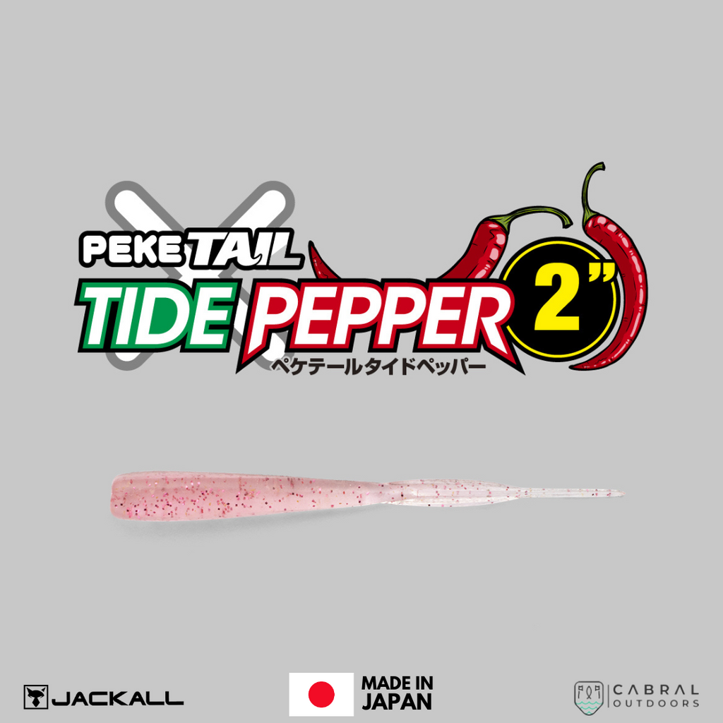 Jackall Peke Tail Tide Pepper Soft Bait, 2inch, 10pcs, Cabral Outdoors