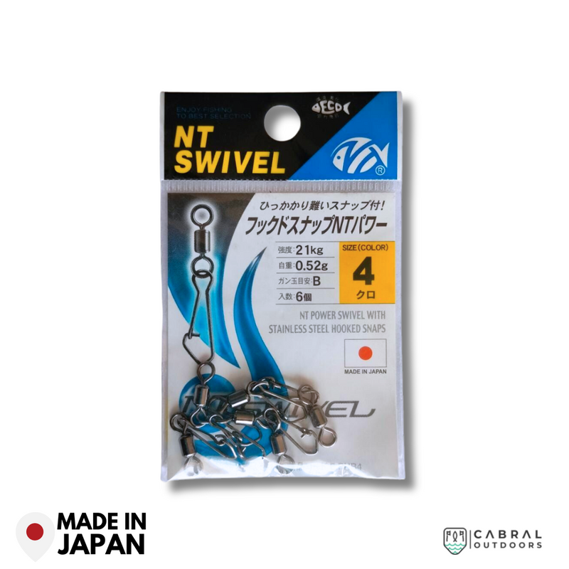 NT Power Swivel with Stainless Steel Hooked Snaps | Size: 1-1/0 1