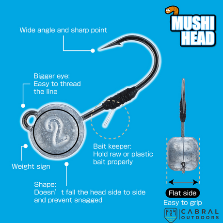 Owner Cultiva JH-89 Mushi Jighead | Weight:2g-6g  Jig Head  Owner  Cabral Outdoors  