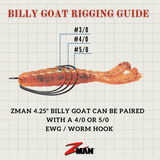 Zman Billy Goat 10x Tough Elaztech | Size: 4.25" | 3pcs/pk  Craws  Zman  Cabral Outdoors  