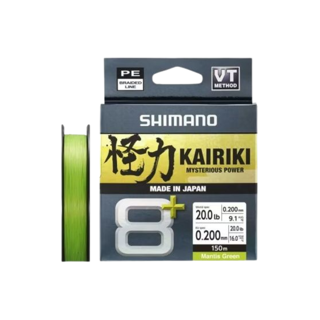 Shimano Kairiki 8+ PE Braided Fishing Line  | 300 m  | Mantis Green