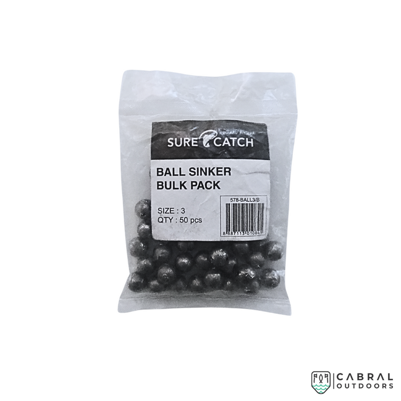 Sure Catch Ball Sinker Bulk Pack |Size-3 | 50pcs