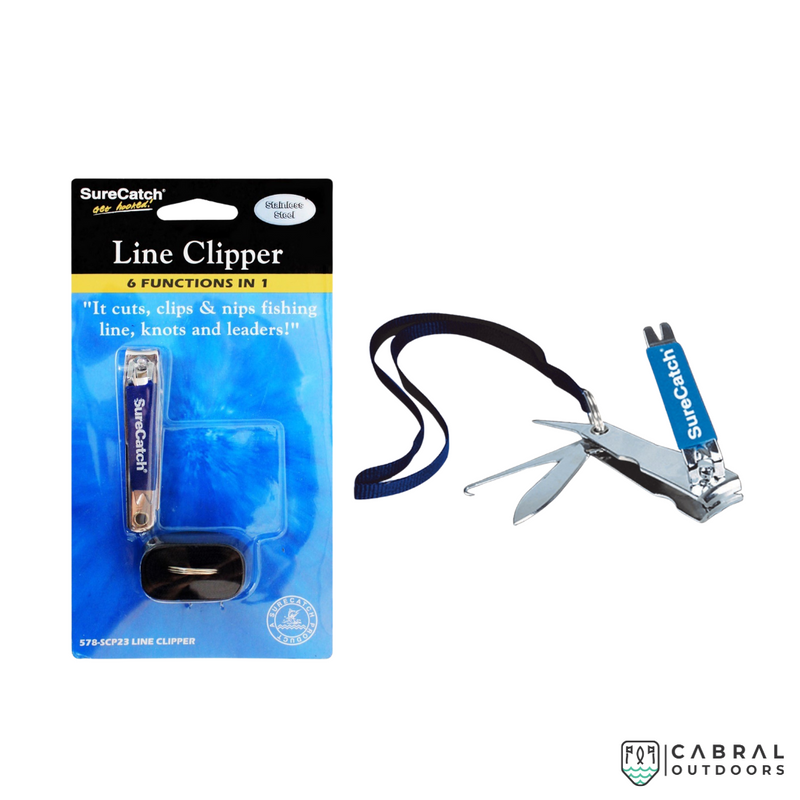 Sure Catch 6 in 1 Stainless Steel Fishing Line Clipper with Lanyard