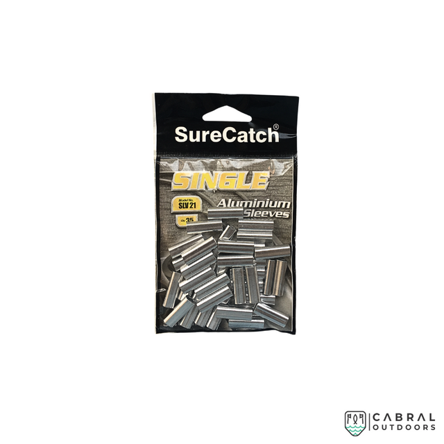 Sure Catch Single Aluminium Sleeves | SLV17-SLV21  Crimping Sleeves  Sure Catch  Cabral Outdoors  