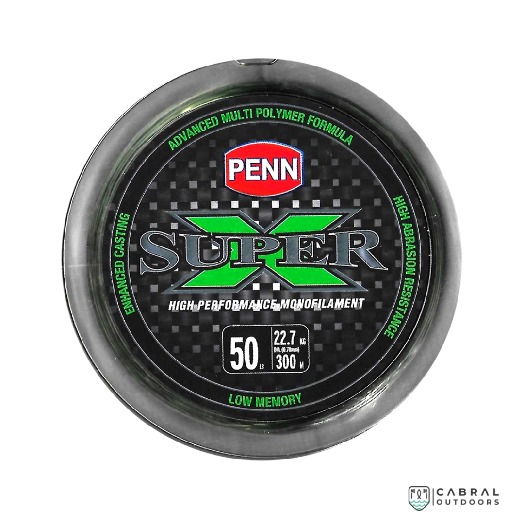 Penn Super X Monofilament Line | 300m | 6lb-50lb  Monofilament Line  Penn  Cabral Outdoors  