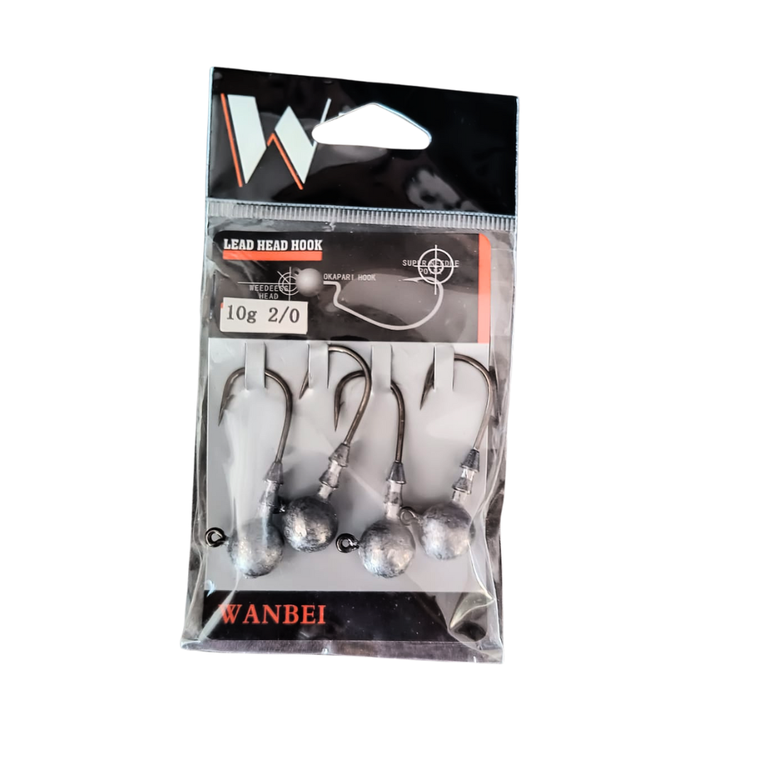 WANBEI Lead Head Hook | Size:-1# - 2/0 | Weight:-5g-10g