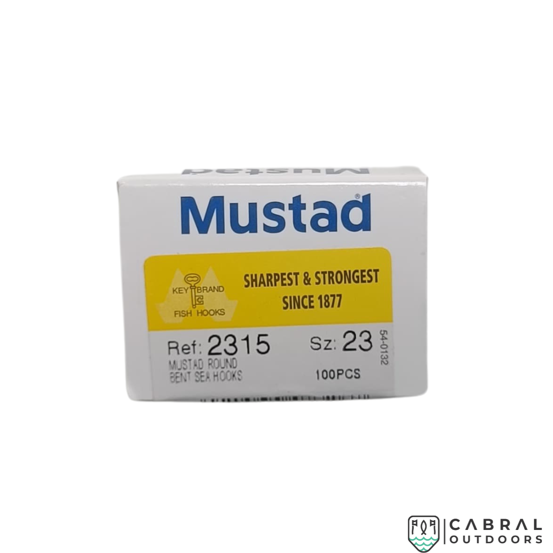 Mustad Round Bent Sea Single Hooks 2315 |100 Pcs| Size: 10-25  Hooks  Mustad  Cabral Outdoors  