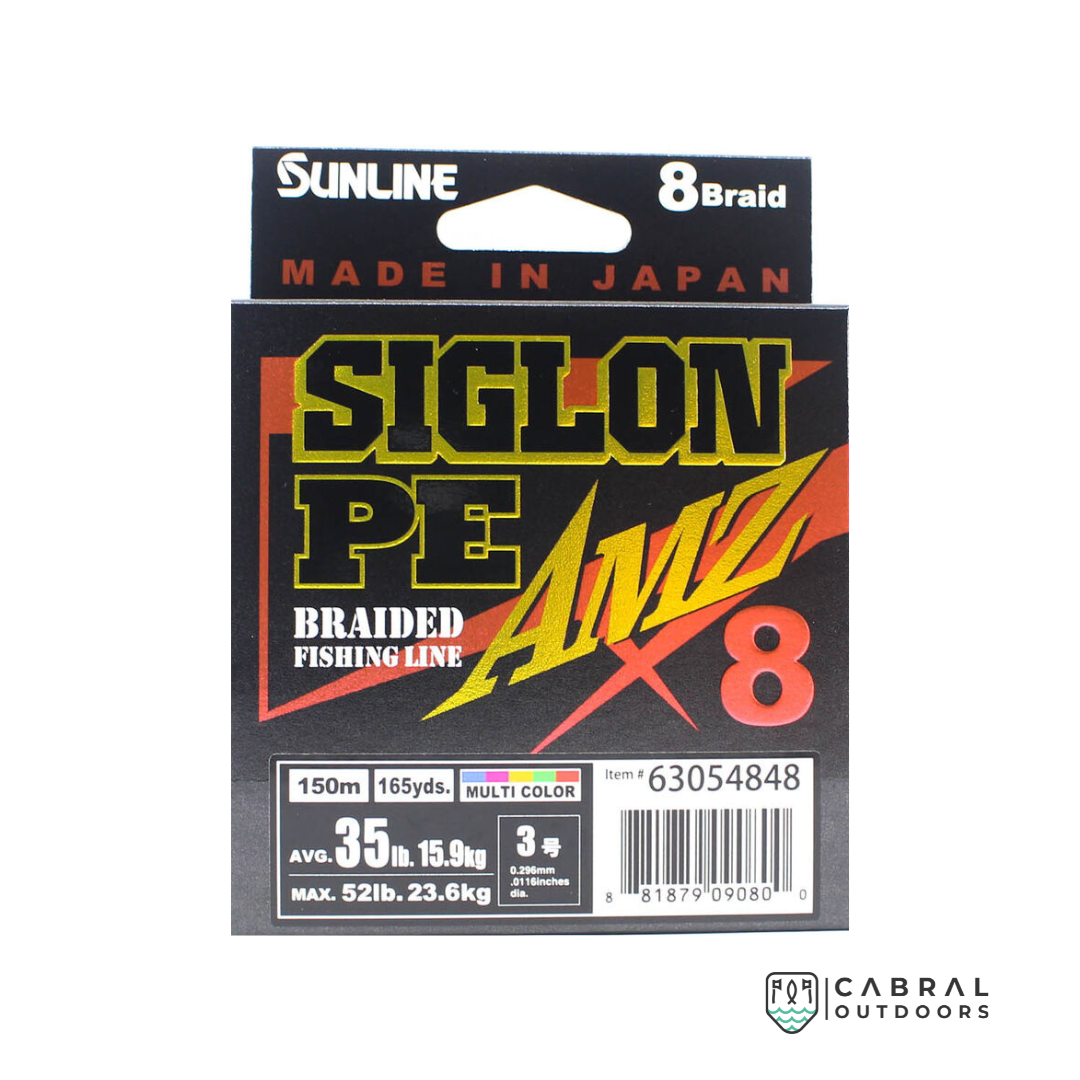 Sunline Siglon Braided Fishing Line PE AMZ X8  | 6-35lb | 150m  Braided Line  Sunline  Cabral Outdoors  