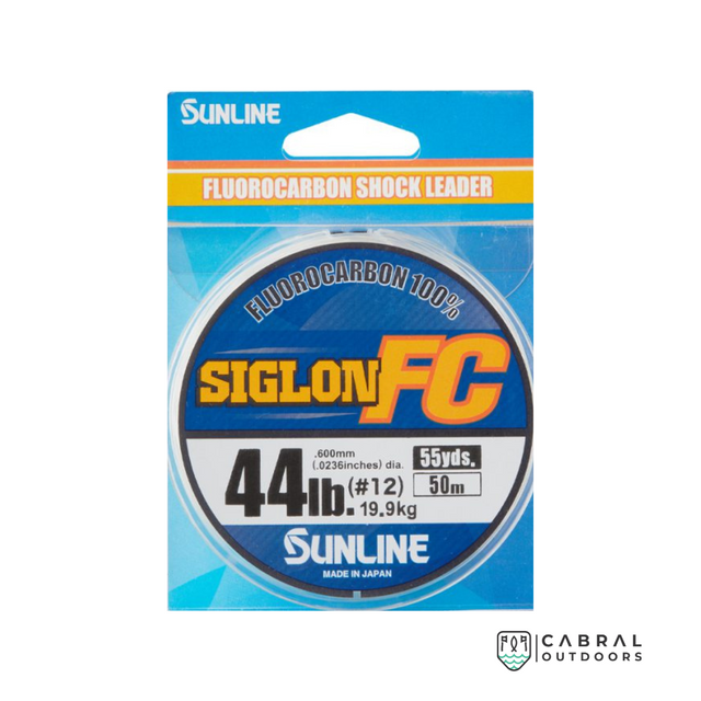 Sunline Siglon Fluorocarbon Shock Leader| 38 - 44lb | 50m  Fluorocarbon Leader  Sunline  Cabral Outdoors  