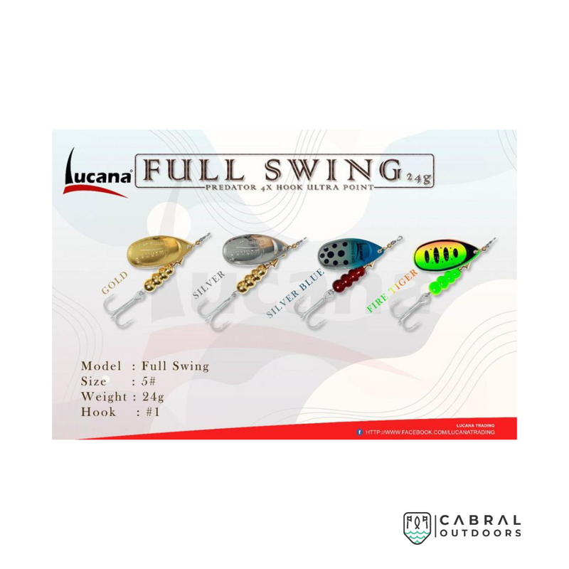 Lucana Full Swing Spinner Lure | Size : 5 | 24g