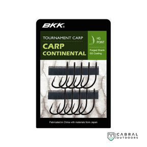 BKK Carp Continental Hook  | Size 1-10 | 10 qty  Carp Hooks  BKK  Cabral Outdoors  
