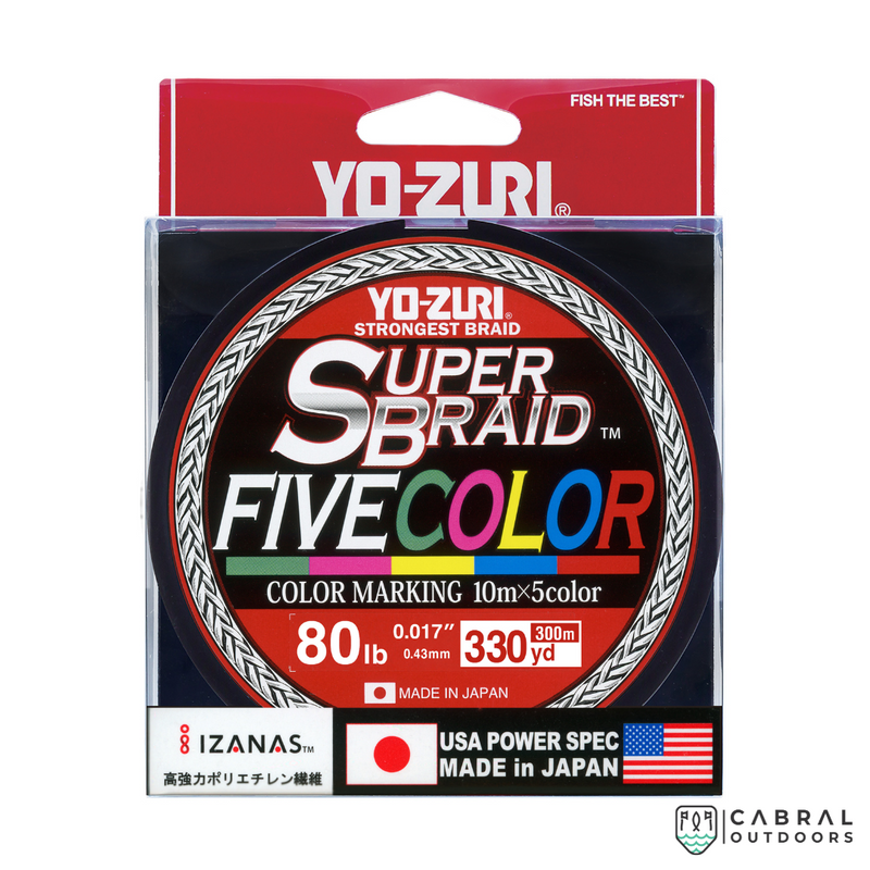 Yo-Zuri Super Braid Five Color Line | 300m |40lb-80lb