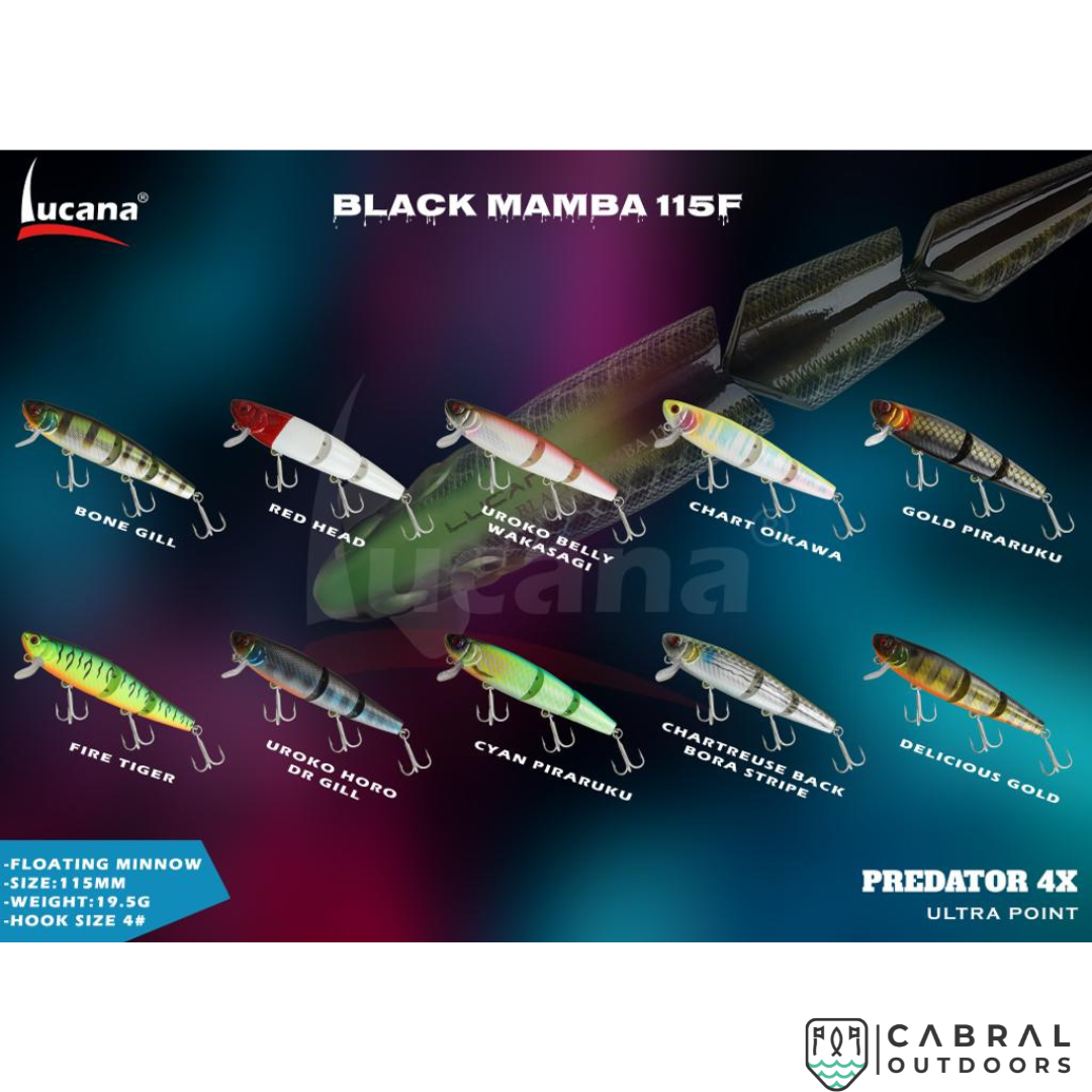 Lucana Black Mamba 115 Floating Minnow |115mm