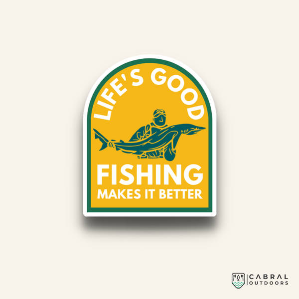 Life's Good -2 Sticker  stickers  WaveTheory  Cabral Outdoors  