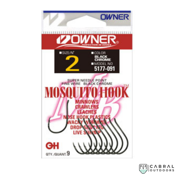 Owner Mosquito Hook 5177 | Size: 1-12  Hooks  Owner  Cabral Outdoors  