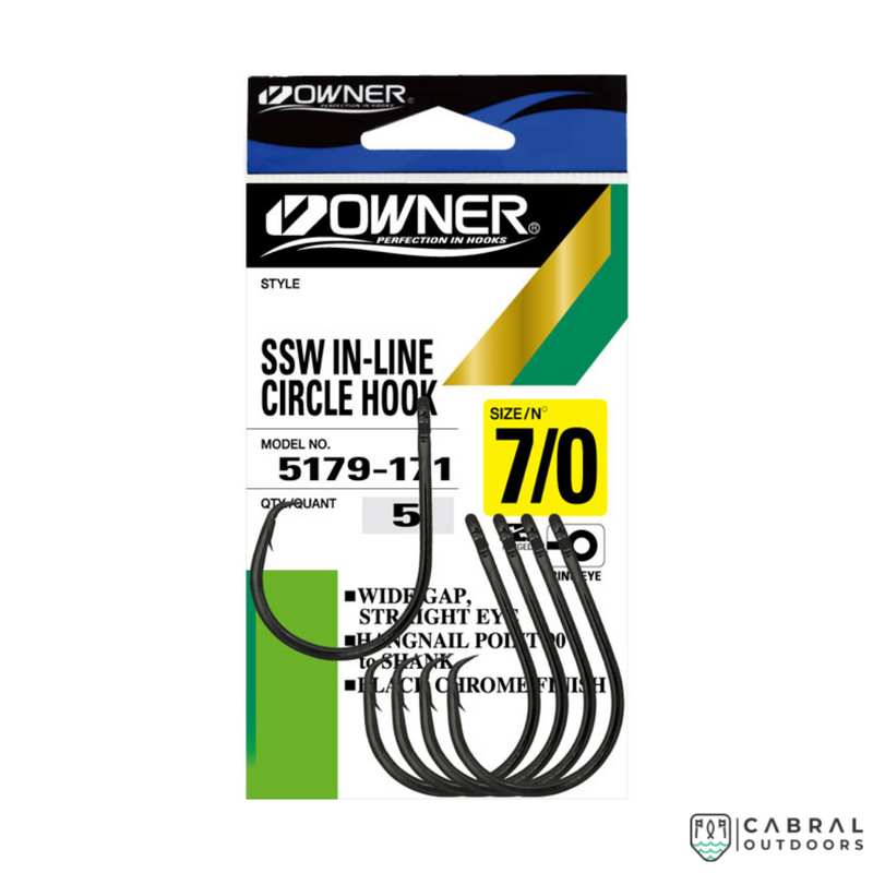 Owner 5179-161 SSW In-Line Circle Hook | Size : 6/0 | 6 pcs per pack  Hooks  Owner  Cabral Outdoors  
