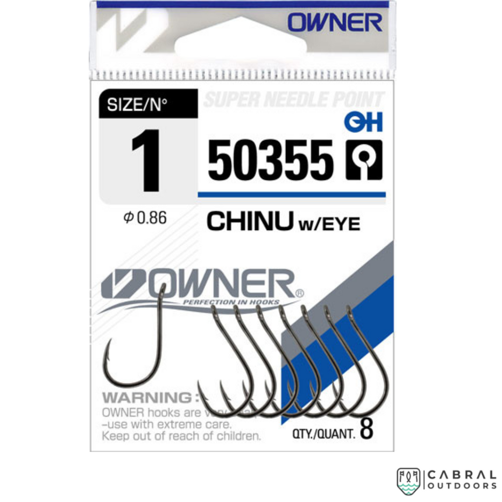 Owner Chinu with Eye Hook 50355, Size: 3-3/0, Cabral Outdoors
