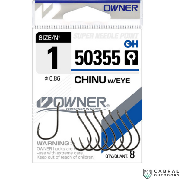 Owner Chinu with Eye Hook 50355 | Size: 3-3/0  Hooks  Owner  Cabral Outdoors  
