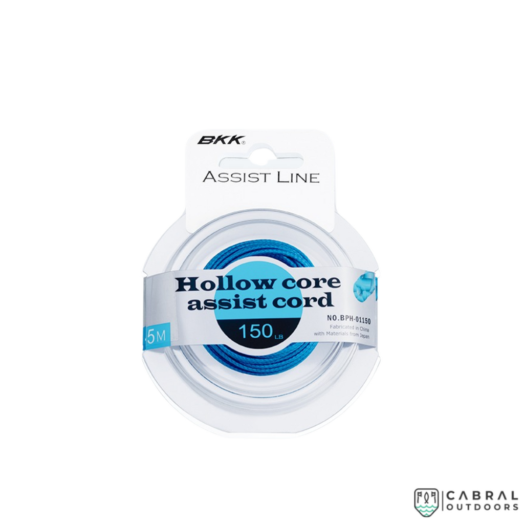 BKK Hollow Core Assist Chord Braided Line, Size:150-420lb, 4-5m, Cabral  Outdoors