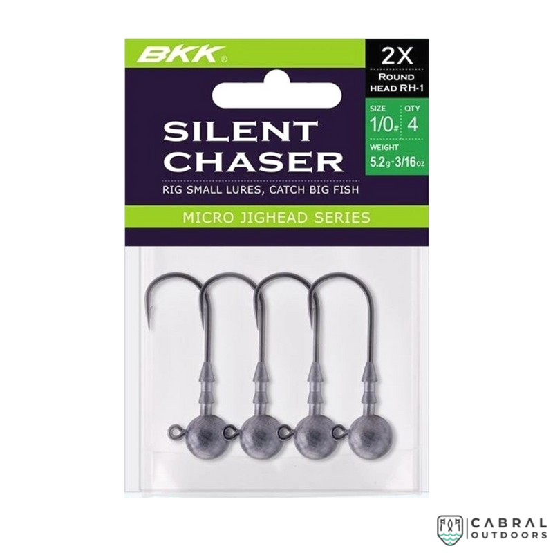 BKK Silent Chaser 2X Round Head Micro Jighead | Size:1/0-3/0  Jig Head  BKK  Cabral Outdoors  