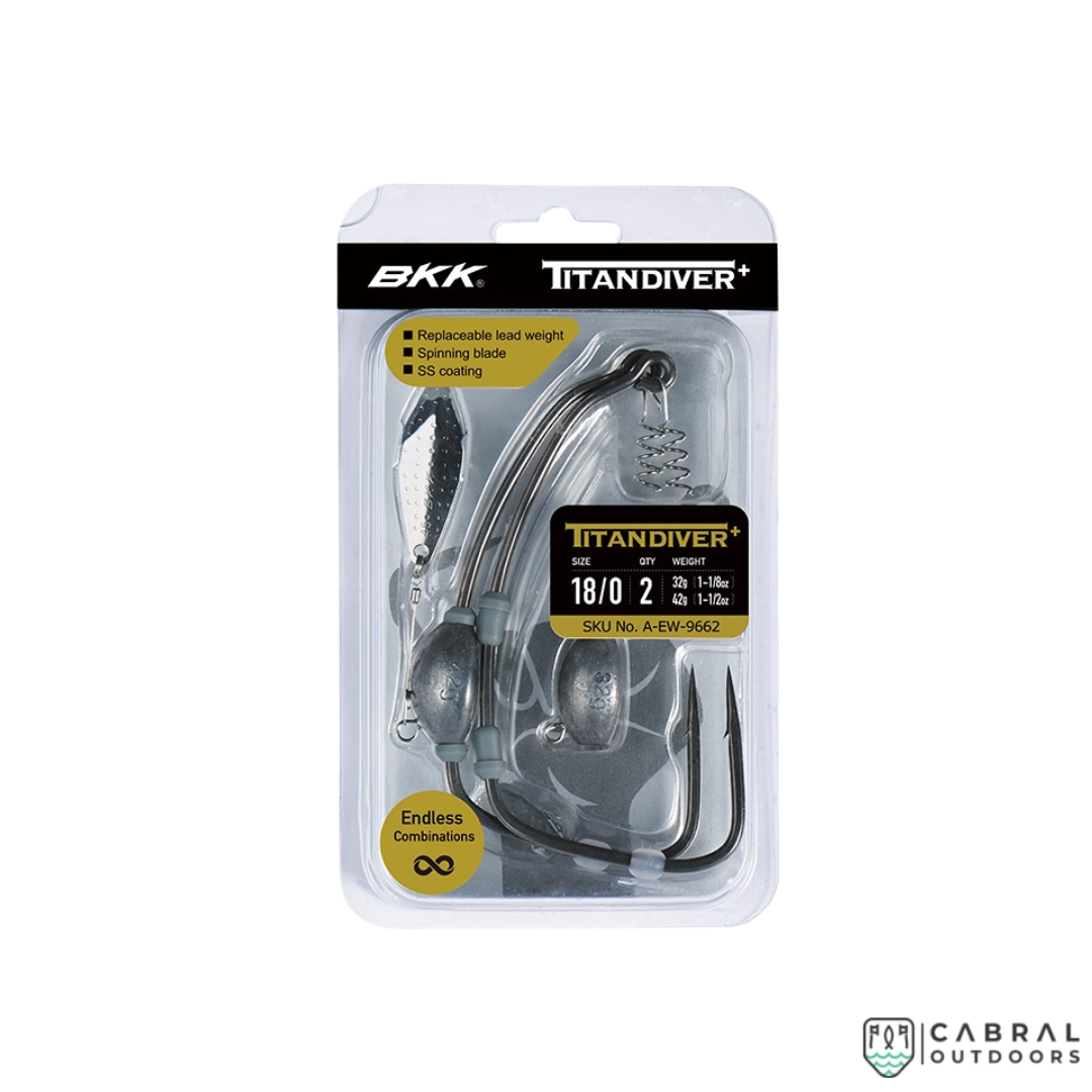 BKK Titan Diver+ Worm Hook | Size: 6/0-8/0  Worm hook  BKK  Cabral Outdoors  