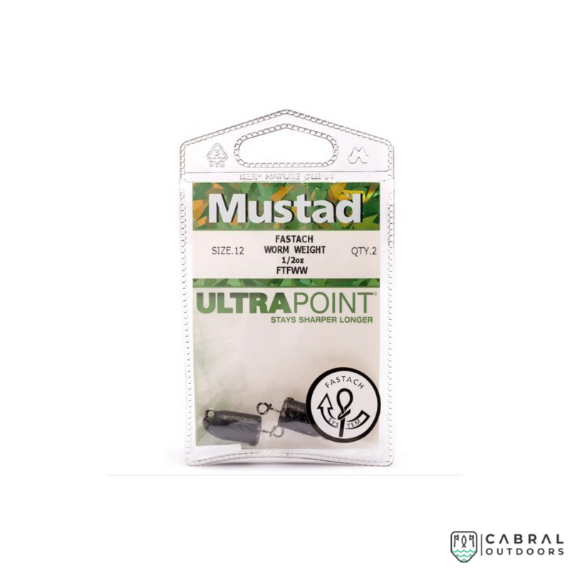 Mustad Fastach Worm Weight FTFW-BP | Weight: 21-70g  sinker  Mustad  Cabral Outdoors  