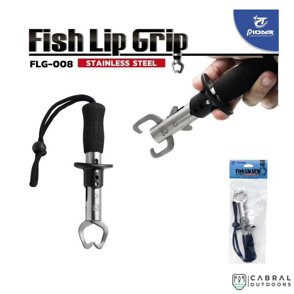 Fish Lip Stainless Steel Fish Grip Holder Fishing Tool with Wrist Strap