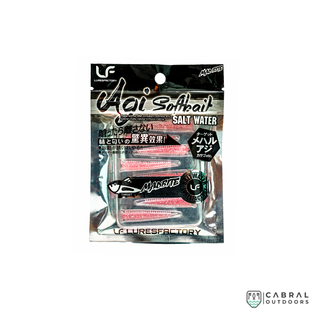 Lures Factory Aji Softbaits Pele | Size:3.8cm | 1g | 8pcs  Aji  Lures Factory  Cabral Outdoors  