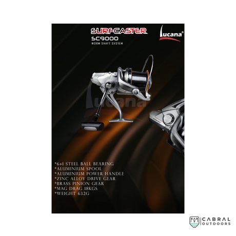 Lucana Surfcaster SC9000 Spinning Reel  Spinning Reels  Lucana  Cabral Outdoors  
