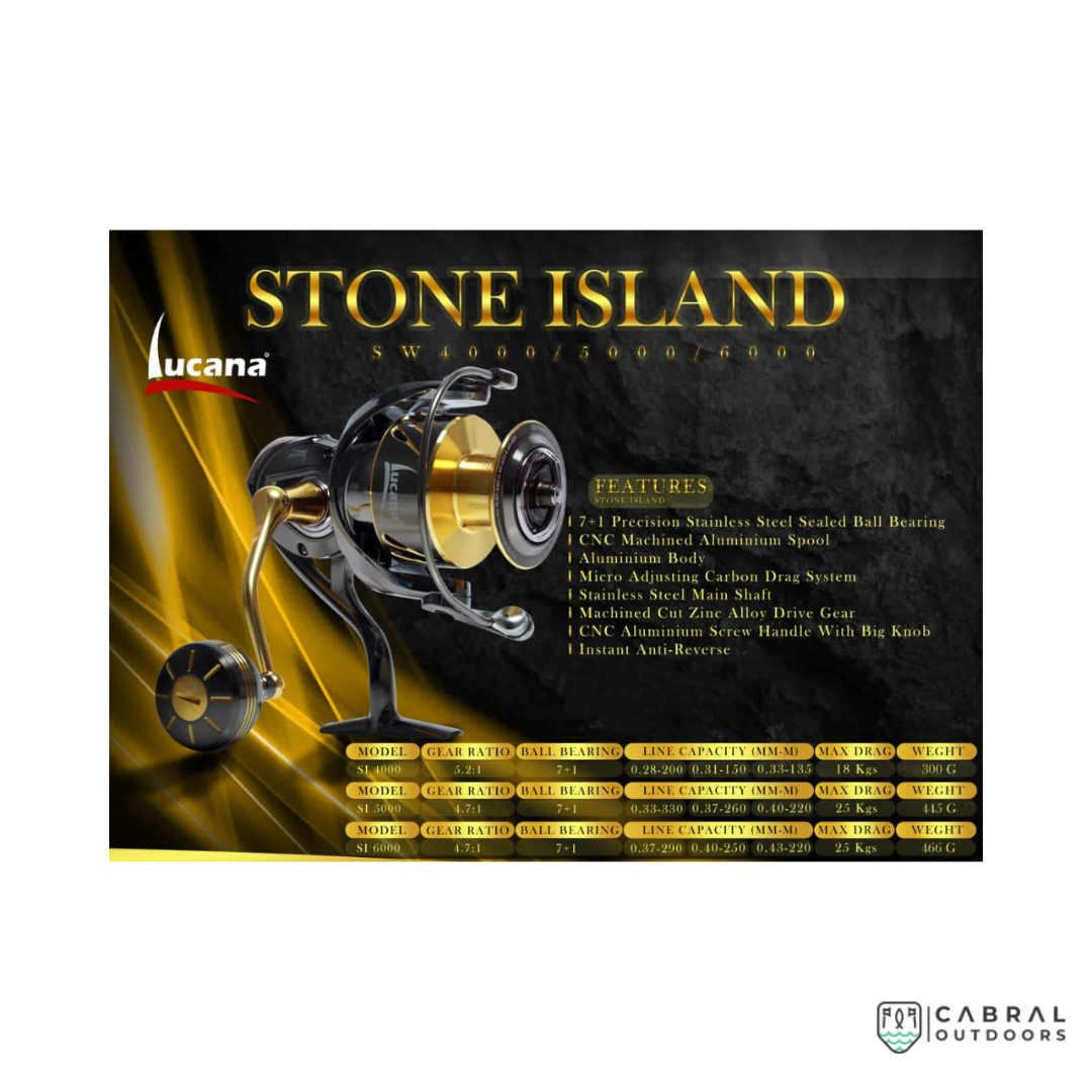 Lucana Stone Island SW4000-6000 Spinning Reels  Spinning Reels  Lucana  Cabral Outdoors  