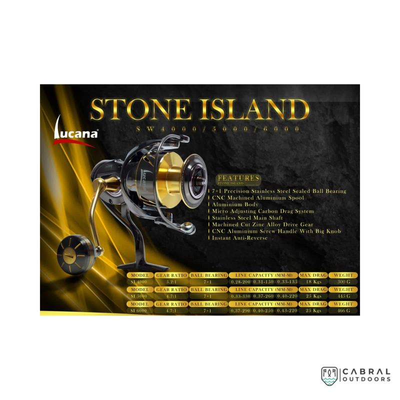Lucana Stone Island SW4000-6000 Spinning Reels  Spinning Reels  Lucana  Cabral Outdoors  