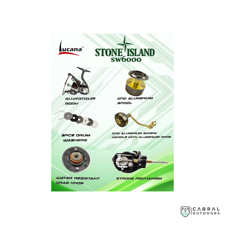 Lucana Stone Island SW4000-6000 Spinning Reels  Spinning Reels  Lucana  Cabral Outdoors  