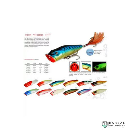 Surecatch Pop Tiger II | 65mm | 7.8g  Popper  Sure Catch  Cabral Outdoors  