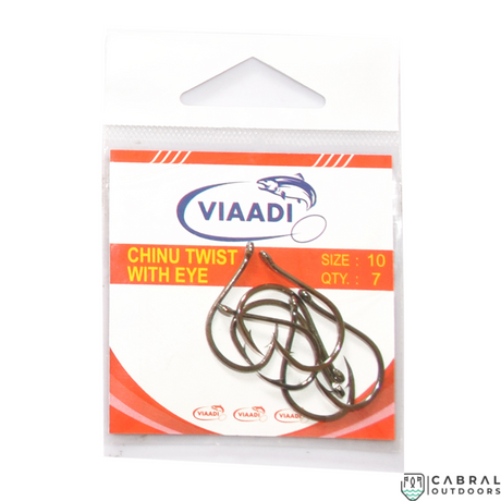 Viaadi Chinu Twist with Eye Hooks | Size: 1-12  Hooks  Viaadi  Cabral Outdoors  