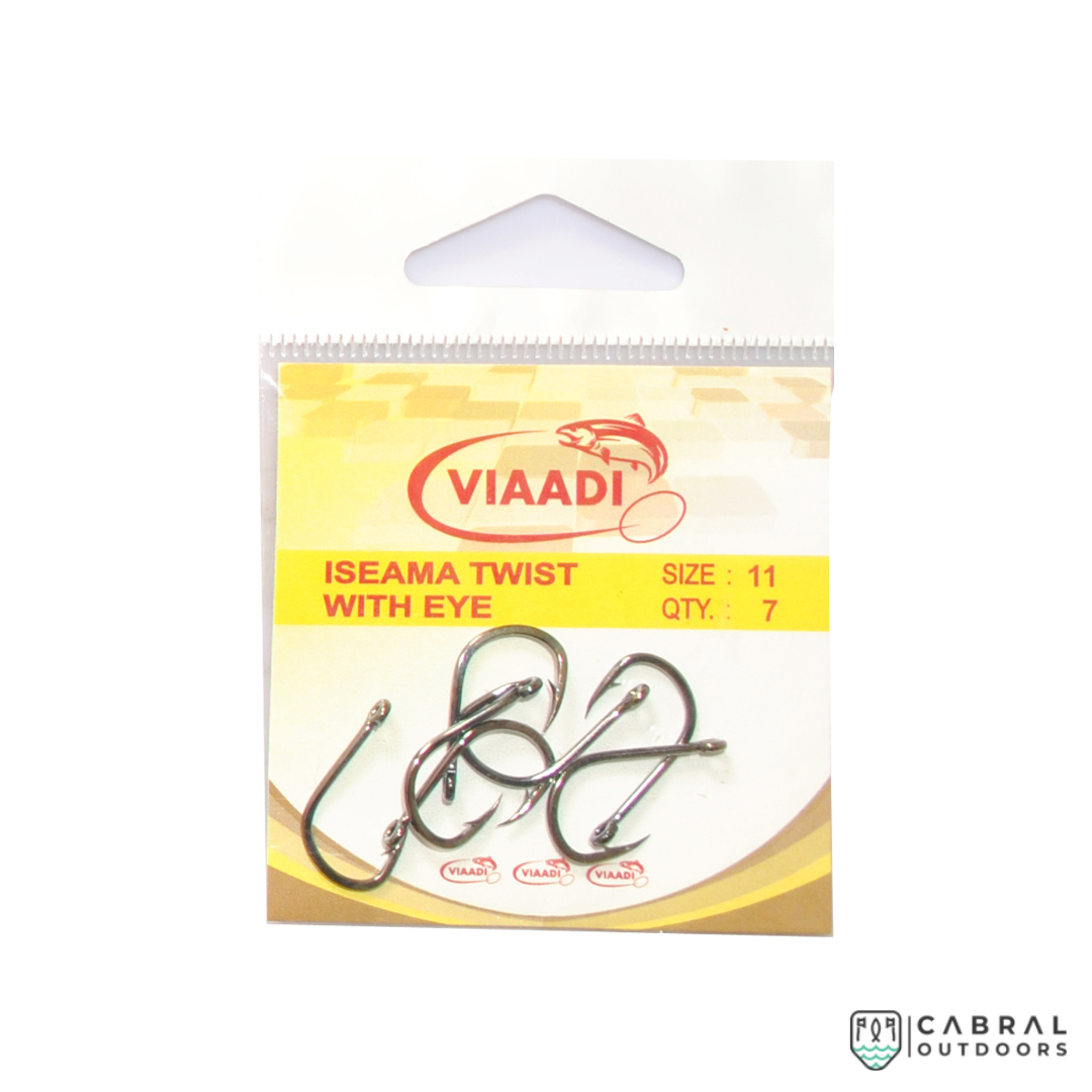 Viaadi Iseama Twist with Eye Hooks | Size: 5-15  Hooks  Viaadi  Cabral Outdoors  