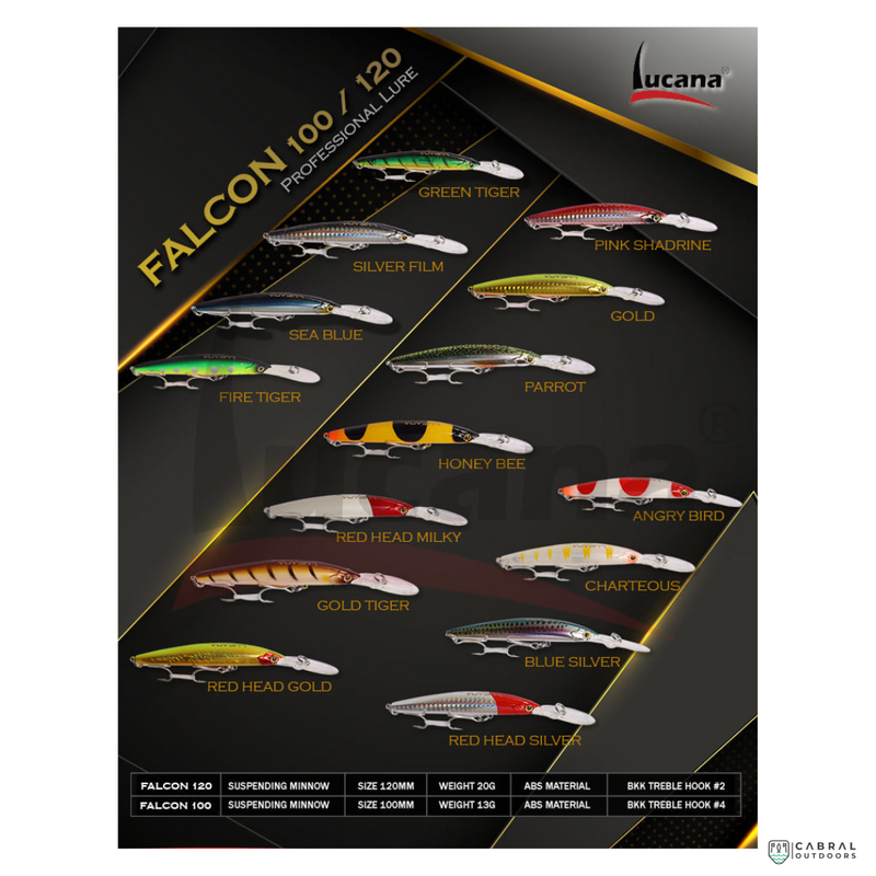 Lucana Falcon 120 Hard Lure | Size: 120mm | 20g  Deep Diver  Lucana  Cabral Outdoors  