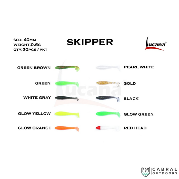 Lucana Skipper 40mm Soft Shad | Size: 4 cm | 0.6g  Paddle Tail  Lucana  Cabral Outdoors  