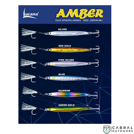 Lucana Amber Jig |9.5cm- 12cm | 40g-60g  Jigs  Lucana  Cabral Outdoors  