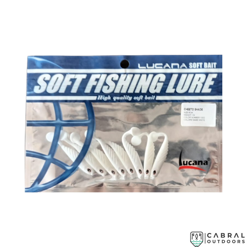 Lucana Cheeto Jr Shade Soft Fishing Lure | Size: 5cm | 1g | 8pcs/pk  Paddle Tail  Lucana  Cabral Outdoors  