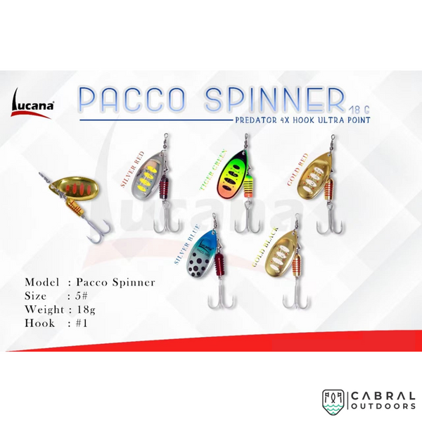 Lucana 4x Pacco Spinner | 18g  Spinners  Lucana  Cabral Outdoors  