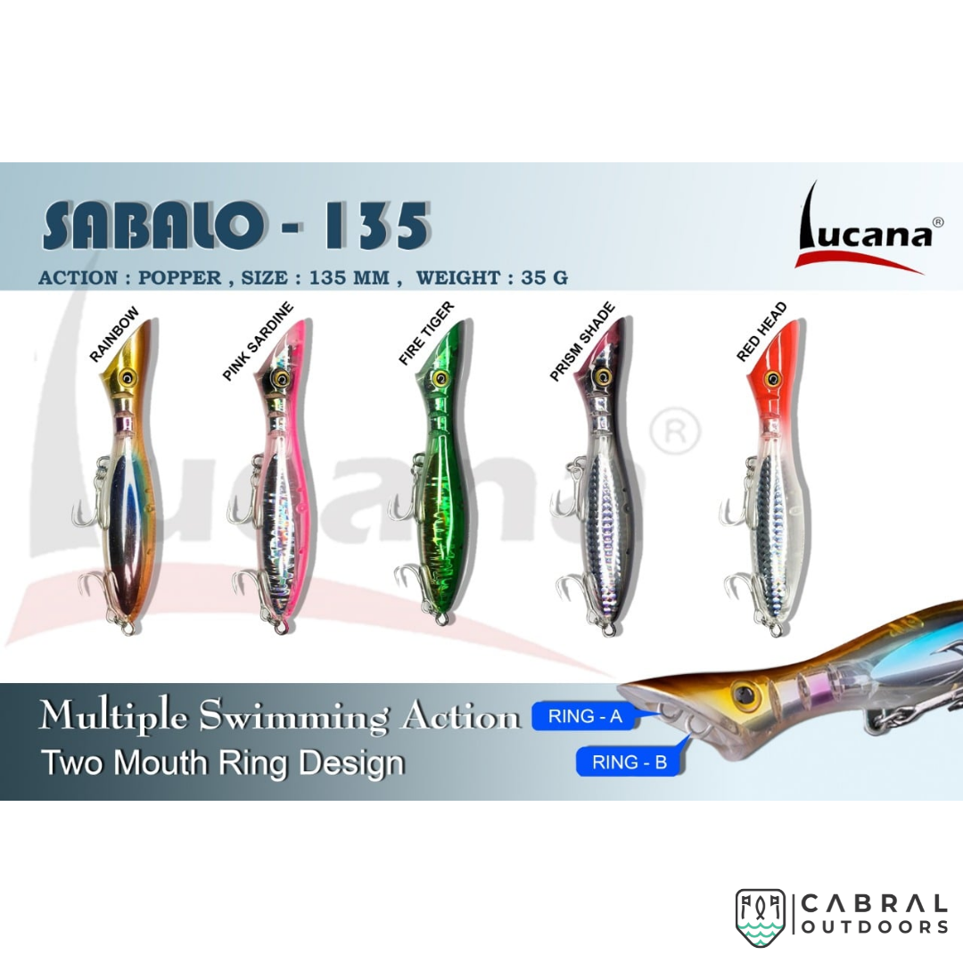 Lucana Sabalo Hard Lure | Size: 13cm | 35g  Popper  Lucana  Cabral Outdoors  