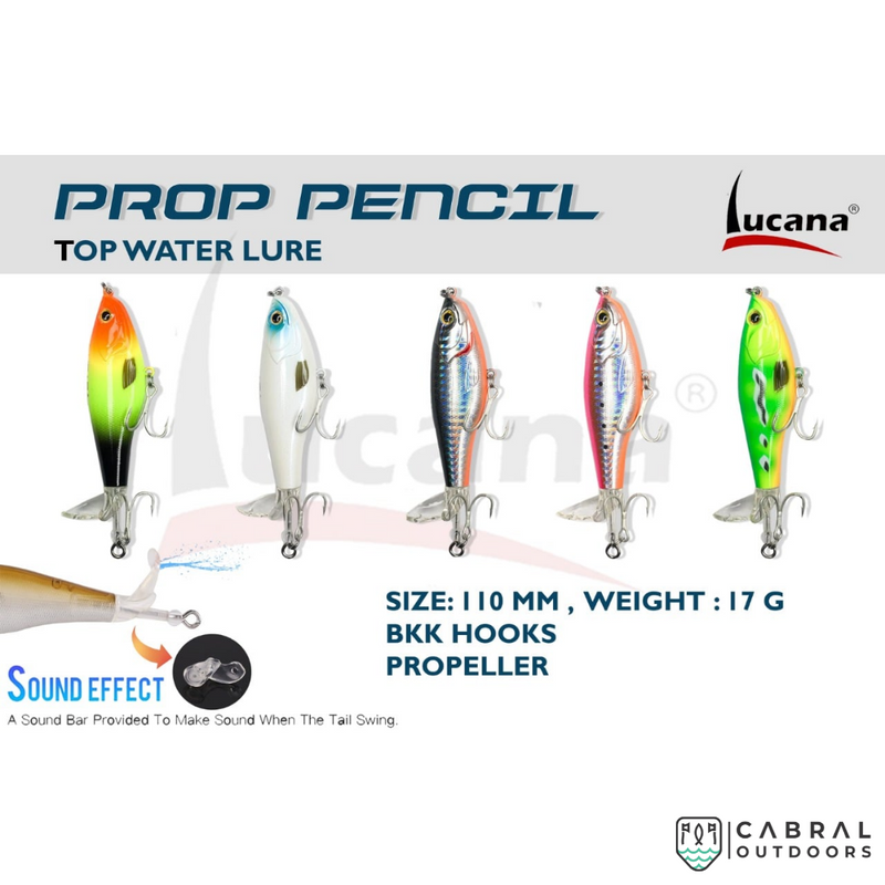 Lucana Prop Pencil  Hard Lure | Size: 11cm | 17g  Prop Baits  Lucana  Cabral Outdoors  