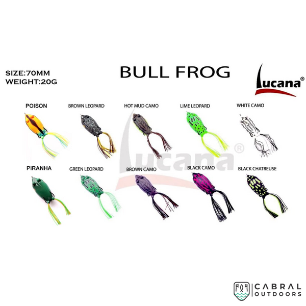 Lucana Bull Frog Lure 7cm | 20g  Rubber Frog  Lucana  Cabral Outdoors  