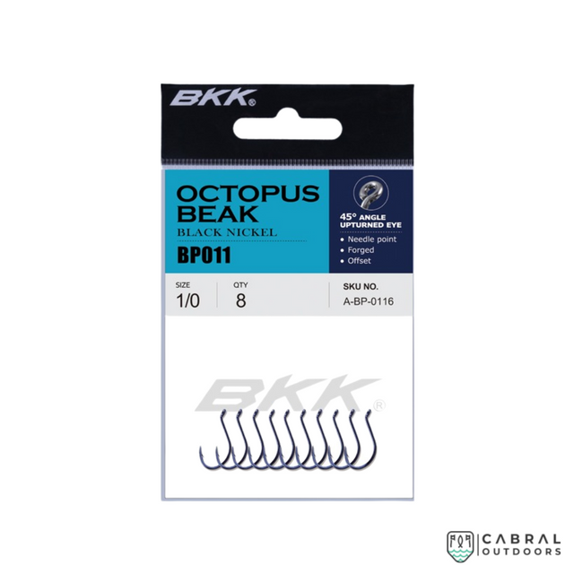 BKK Octopus Beak Black Nickle BP011 Hooks | Size: 1-4/0  Live Bait Hooks  BKK  Cabral Outdoors  