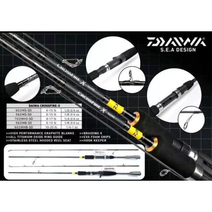 Daiwa CROSSFIRE X 7" Spinning Rod  Spinning Rods  Daiwa  Cabral Outdoors  