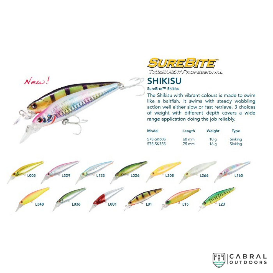 Surecatch SureBite Shikisu Hard Lure | Size: 6cm | 10g  Deep Diver  Sure Catch  Cabral Outdoors  