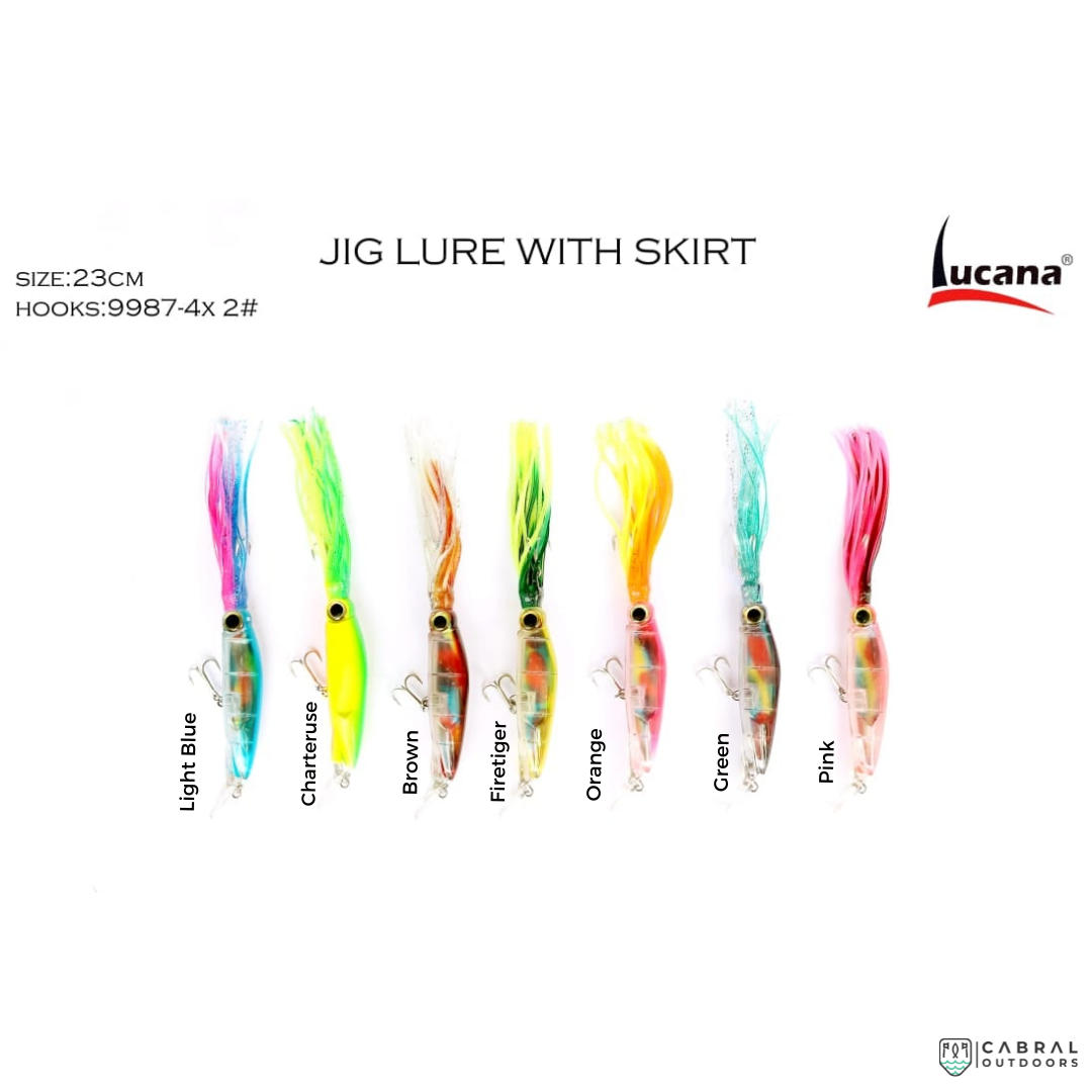 Squid Lure With Skirt  | Size: 23cm  Jerk Baits  Generic  Cabral Outdoors  