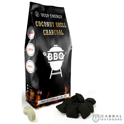 Vesp Energy Coconut Shell Charcoal Briquettes (3kg & 5kg)  Barbecue  Vesp Energy  Cabral Outdoors  