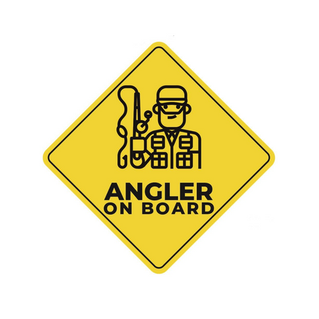 Angler On Board! Stickers | Size: Small, Medium Big and Large  stickers  Cabral Outdoors  Cabral Outdoors  