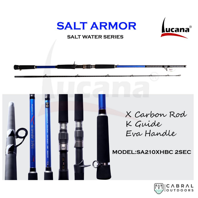 Lucana Salt Armor 7ft Baitcasting Rod, Cabral Outdoors